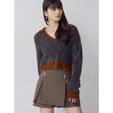 ブルー | アーガイルシャギーポロニット | MURUA