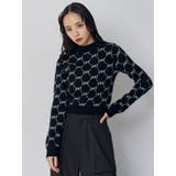 モノグラムバイカラーニット | MURUA | 詳細画像3 