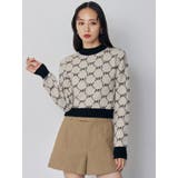 モノグラムバイカラーニット | MURUA | 詳細画像7 