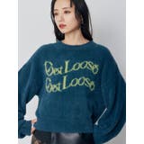 ブルー | ミニシャギーロゴニット | MURUA