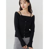 ブラック | キャミドッキングニット | MURUA