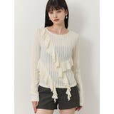 アイボリー | カスケードフリルトップス | MURUA