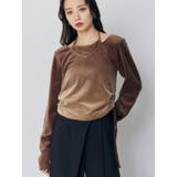 ベージュ | ホルターネックベロアトップス | MURUA