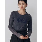 ネイビー | パッチロゴフェードトップス | MURUA