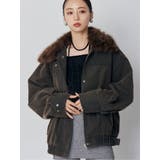 ブラウン | 2WAYカラーフェイクレザーブルゾン | MURUA