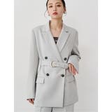 ミントグリーン | ベルテッドテーラードジャケット【セット販売対象】 | MURUA