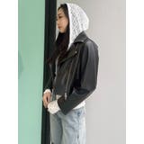 コンパクトフェイクレザーライダースジャケット | MURUA | 詳細画像19 