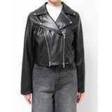 コンパクトフェイクレザーライダースジャケット | MURUA | 詳細画像24 