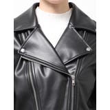 コンパクトフェイクレザーライダースジャケット | MURUA | 詳細画像27 