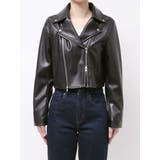 コンパクトフェイクレザーライダースジャケット | MURUA | 詳細画像33 