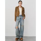 コンパクトフェイクレザーライダースジャケット | MURUA | 詳細画像8 