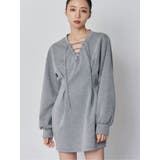 デザインレースアップミニワンピース | MURUA | 詳細画像1 