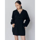 デザインレースアップミニワンピース | MURUA | 詳細画像2 