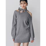 グレー | アシメショルダーミニワンピース | MURUA