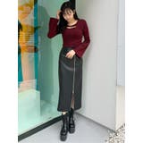 ZIPスリットフェイクレザーナロースカート | MURUA | 詳細画像11 