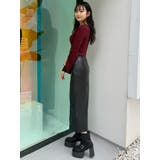 ZIPスリットフェイクレザーナロースカート | MURUA | 詳細画像12 