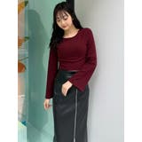 ZIPスリットフェイクレザーナロースカート | MURUA | 詳細画像14 