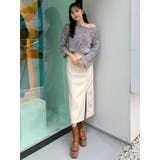 ZIPスリットフェイクレザーナロースカート | MURUA | 詳細画像15 