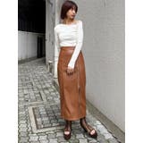 ZIPスリットフェイクレザーナロースカート | MURUA | 詳細画像20 