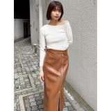 ZIPスリットフェイクレザーナロースカート | MURUA | 詳細画像23 