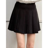 ブラック | ダブルプリーツミニスカート【セット販売対象】 | MURUA