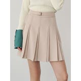 ベージュ | ダブルプリーツミニスカート【セット販売対象】 | MURUA