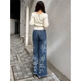 ダメージフラワーワイドデニム | MURUA | 詳細画像38 