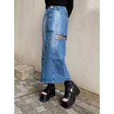 ブルー | ツイストレースアップデニムスカート | MURUA