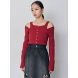 フロントボタンデザインニット | MURUA | 詳細画像14 