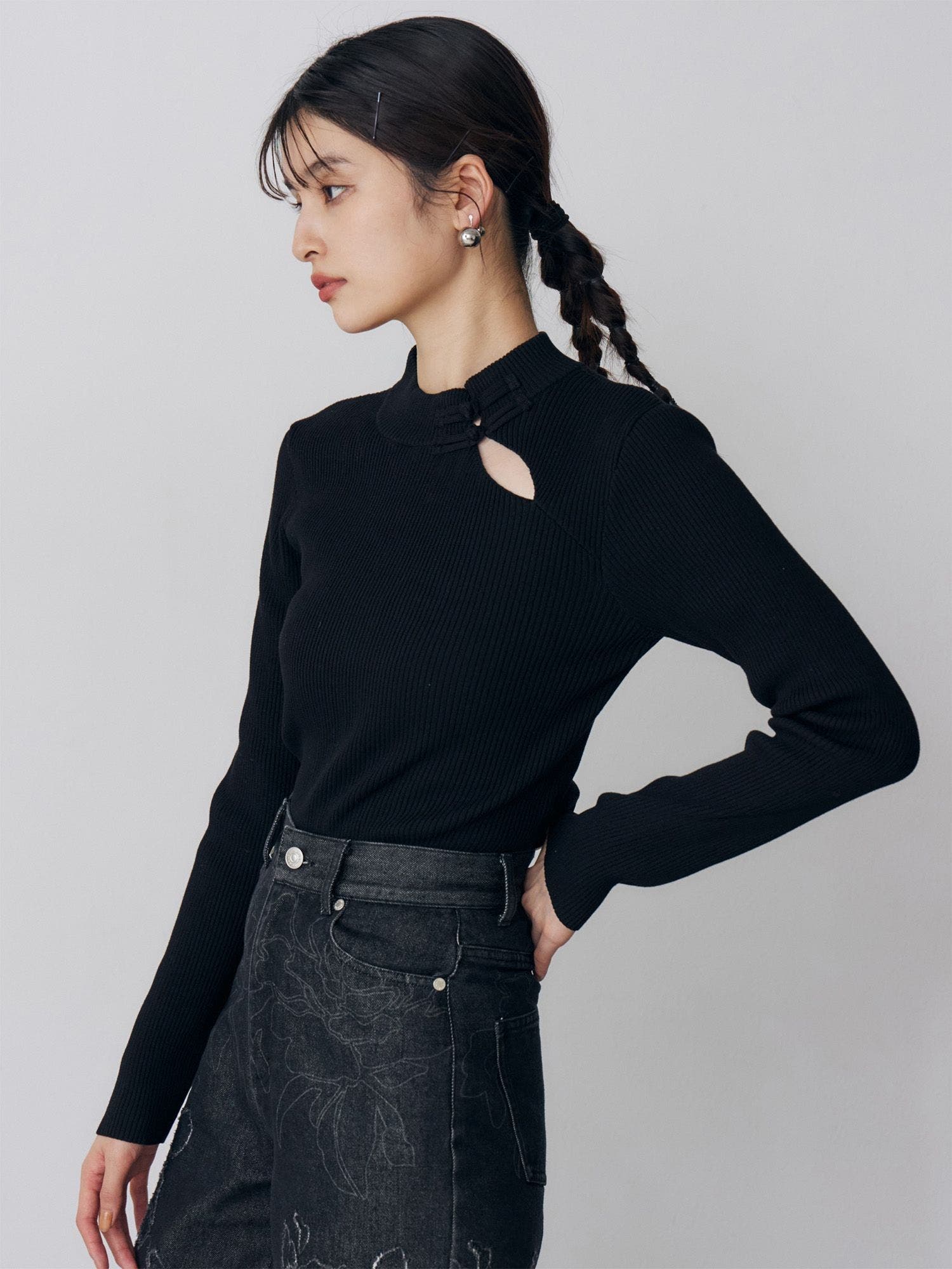 チャイナリブニット | MURUA | 詳細画像5 