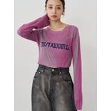 ピンク | ロゴアップリケランダムニット | MURUA