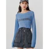 ブルー | ロゴアップリケランダムニット | MURUA