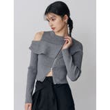 ワンショルダーZIPニット | MURUA | 詳細画像12 