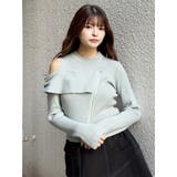 ワンショルダーZIPニット | MURUA | 詳細画像4 