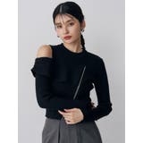 ワンショルダーZIPニット | MURUA | 詳細画像6 