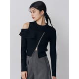 ワンショルダーZIPニット | MURUA | 詳細画像7 