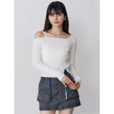 ワンショルダーレースアップニット | MURUA | 詳細画像11 