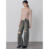 ワンショルダーレースアップニット | MURUA | 詳細画像20 