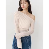 ホワイト | ドレープワンショルトップス | MURUA