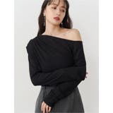 ブラック | ドレープワンショルトップス | MURUA
