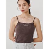 ブラウン | ロゴプレートスクエアキャミ | MURUA