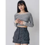 シアードッキングベロアトップス | MURUA | 詳細画像11 