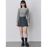 シアードッキングベロアトップス | MURUA | 詳細画像13 