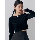 シアードッキングベロアトップス | MURUA | 詳細画像5 