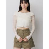 アイボリー | レースカシュクールオフショルトップス | MURUA