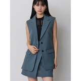 ブルー | サイドオープントテーラードジレ【セットアップ着用可】【接触冷感】 | MURUA