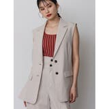 ベージュ | サイドオープントテーラードジレ【セットアップ着用可】【接触冷感】 | MURUA