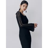 バイカラークロシェニットワンピース | MURUA | 詳細画像16 