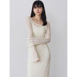 バイカラークロシェニットワンピース | MURUA | 詳細画像22 