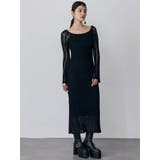 バイカラークロシェニットワンピース | MURUA | 詳細画像3 